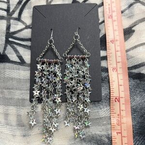 🖤Chic Silver Star Cascade Earrings🖤